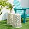 Glitzhome® 17.5" Iron Geometric Pattern Solar Garden Stool Set